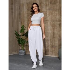 Women's High Waist Drawstring Lounge Sweatpants with Pockets